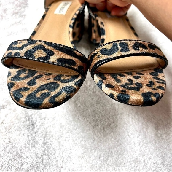 Steve Madden Inca Leopard Multi Embroidered Ankle Strap Heels woman’s size 7.5 - Picture 7 of 11